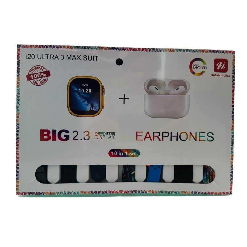 I20 Ultra Max suit Smart Watch 10 in 1 box 2.3inch