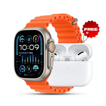 AirPods Pro 2 + Ultra 7-in-1 Smartwatch Combo ( Random Color )